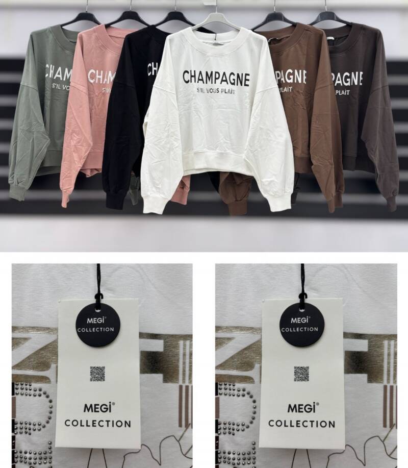 Bluzki damskie Roz S-XL, Mix Kolor .Paczka 12 szt 1